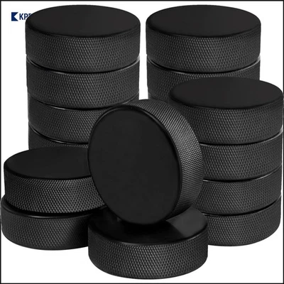 Tebery 18 Stück Eishockey Pucks – Offizielle NHL-Größe, Schwarz, Vulkanisiert
