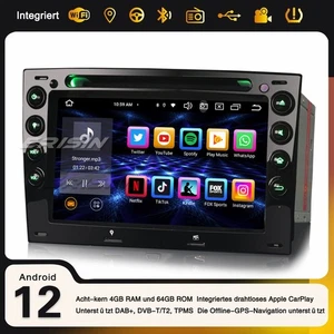 8-Kern Navi Android 14 DAB+ GPS Autoradio 64GB CarPlay Wifi DSP Renault Megane Ⅱ - Bild 1 von 24
