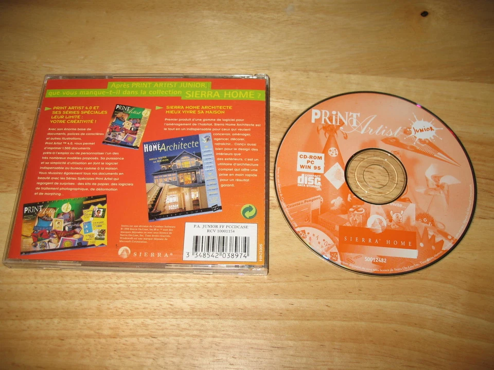 Print Artist Junior French Language PC CD-ROM 1998 Sierra Home for Windows 95 - Image 1 of 1