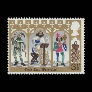 Great Britain 1973 (Variety) 3½p Christmas missing bright rose-red, PVA - Picture 1 of 1