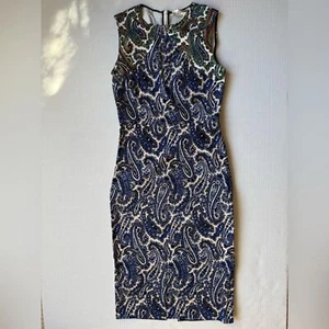 DVF sheath dress blue green size 4 NWT - Picture 1 of 10