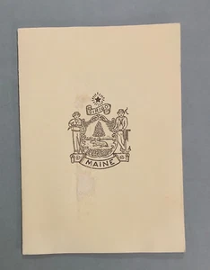 Dirigo Maine Gov. Sumner Sewall Weihnachtsgrüße Happy New Year Karte - Bild 1 von 3