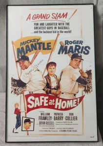 1962 Safe At Home Film New York Yankees Mickey Mantle R Maris Framed Color Print - Picture 1 of 4