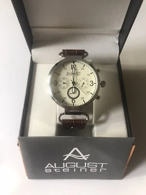 NWT August Steiner Mens Watch. AS8131BR - Image 1 of 4
