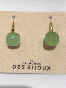 Le Monde des Bijoux Ohrringe Silber vergoldet mit Steinen - Schmuck Oktavianer - Bild 1 von 2