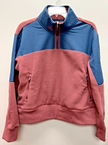 Women's Adidas Quiet Crimson 1/4-Zip Fleece Golf Sports Jacket Size L NWT - Picture 1 of 10