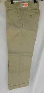 Finesilver 22" x 21" Inseam Boy's Size 6 Tan Cuffed Pants Made In The USA - Picture 1 of 5