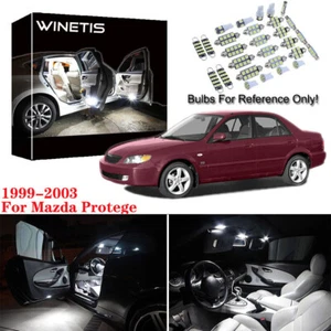 9x 6000K White LED Interior Lights Bulbs Package Kit For Mazda Protege 1999-2003 - Picture 1 of 12