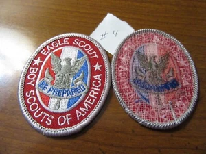 Eagle Scout Rank Patch, Clear Plastic Red Back CTIN2 #4 - Picture 1 of 1