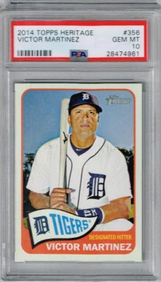 2014 Topps Heritage Victor Martinez PSA 10 - Image 1 of 2