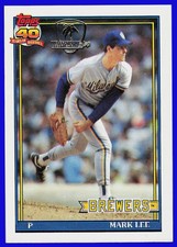 1991 Topps Desert Shield Mark Lee Rookie Milwaukee Brewers #721