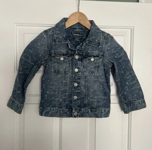 GAP Denim Jacket Dinosaur Blue Jean Size 4 NWT - Picture 1 of 8