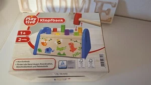 Klopfbank Holz Hammer Hammerspiel Motorik Klopfer Hammer Spielzeug Klopfspiel - Bild 1 von 3
