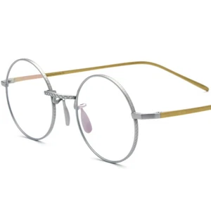 Monturas de gafas ovaladas de titanio puro ópticas gafas negras 47-21-145 - Imagen 1 de 22