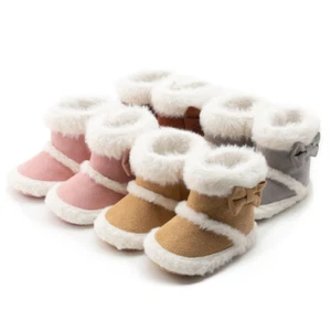 11-13CM High Top Infant Snow Plush Boots Warm Baby Crib Shoes Newborn to 18M - Picture 1 of 18