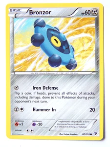 Bronzor 60/124 (NM, Pokemon Card, Fates Collide, 2016, Metal, Common) - Picture 1 of 2
