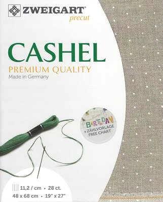 Precut Zweigart Cashel Mini Dots 28 count Linen with White Mini Dots 3281/1399 - Image 1 of 2