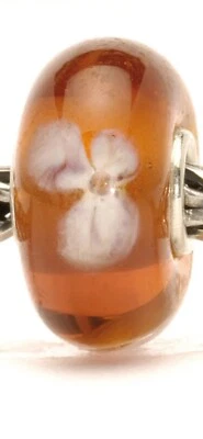 正品 Trollbeads 米色花朵 全新已停产 — 第 1/2 张图片