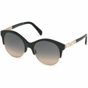 Emilio Pucci EP23 01B Black Round Gray Gradient 54-21-140mm Women's Sunglasses - Picture 1 of 4