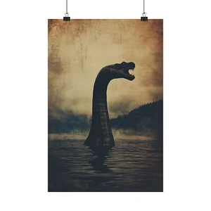 Loch Ness Monster Poster – Legendary Cryptid Poster for Myth & Folklore Fans - Picture 1 of 13