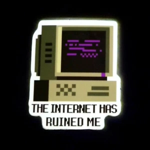 Adesivo Minecraft Internet mi ha rovinato computer pc lucido - Foto 1 di 2