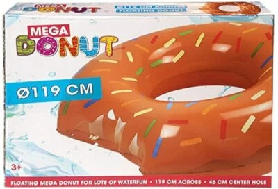 OTTO SIMON Mega Donut Schwimmring 119 cm braun für Kinder Strand Baden Urlaub Pool