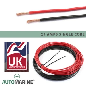 21 AMP Single Core 1.5mm² Stranded Copper Cable 12v 24v Thin Wall Wire RED BLACK - Picture 1 of 1