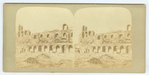 D0403 ~ GRECIA - c.1850 Atenas Odeo de Herodes Música Teatro Vista Estérea - Imagen 1 de 2