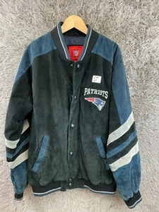 Chaqueta De Colección New England Patriots Gamuza Cuero NFL Hombres Talla Mediana Bordada - Imagen 1 de 12