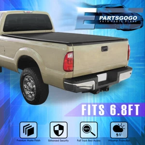 For 99-16 Ford F-250 F-350 Super Duty 6.8' Bed Lock Quad-Fold Soft Tonneau Cover - Picture 1 of 7