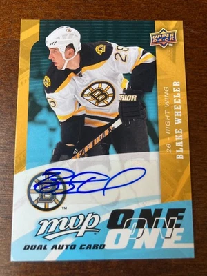 2010-10 Upper Deck MVP 1 on 1 Autograph Blake Wheeler Max Pacioretty Auto - Image 1 of 2