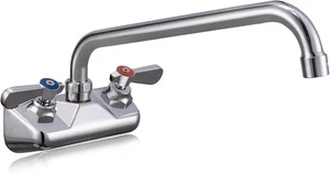 Neue kommerzielle Küche Spültischarmatur, 4 Zoll Mitte, 2 Loch, 12 Zoll Auslauf - Bild 1 von 3