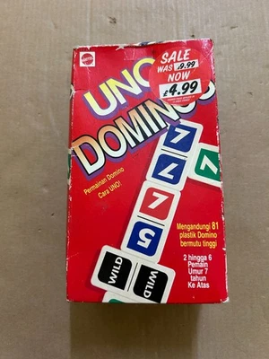 Vintage Uno Dominos Game Mattel 1995 Plastic Domino (Free P+P) - Image 1 of 2