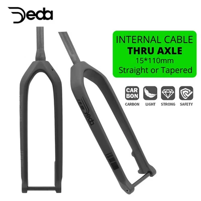 MTB Thru Axle Boost Hard Fork 15*110mm Carbon Fiber Rigid Fork 26''/27.5''/29'' - Image 1 of 4