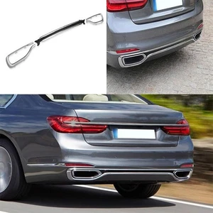 Cubierta protectora de tira de parachoques trasera plateada brillante para BMW Serie 7 2016-2022 - Imagen 1 de 4