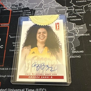 2015 Rittenhouse WNBA #NNO Amanda Zahui B. Rookie AUTO - SEALED - Picture 1 of 2