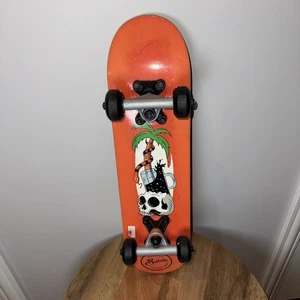 Wooden Skating Board Palm Tree, Snake Skull Satellite Skateboard EUC 22.5x6 - Picture 1 of 9