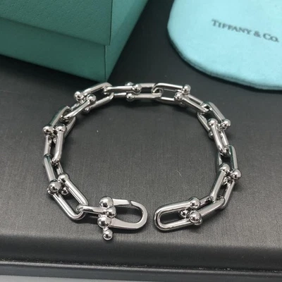 Pulsera Tiffany & Co HardWear Eslabón de Cadena Grande Plata de Ley Talla M Foto 1 de 4