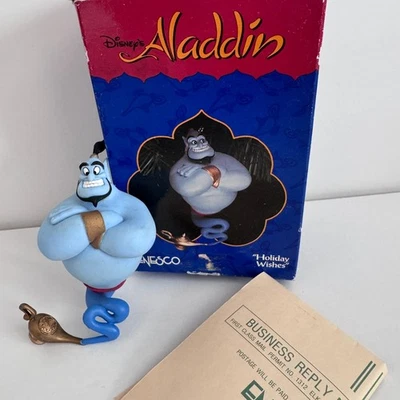 Disney Enesco Aladdin adorno de Navidad deseos de vacaciones genio en lámpara mágica Foto 1 de 3