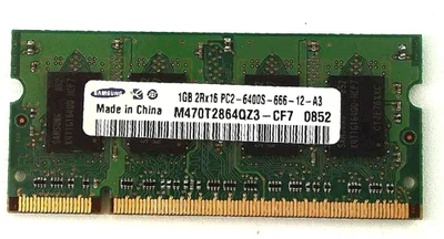 Samsung 🔧 1GB DDR2-800 PC2-6400S SO-DIMM Laptop RAM 🟥 ☆ - Image 1 of 2