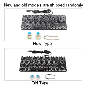 Punk Mechanical Keyboard 917 With Vintage Round Cap For Pubg Internet Cafes Com - Picture 1 of 14