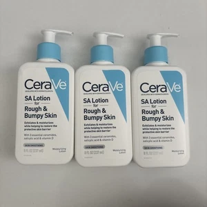CERAVE SA LOTION FOR ROUGH & BUMPY SKIN SMOOTHING 8 oz lot of 3 - Picture 1 of 1