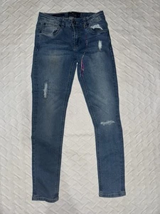 Girls Lucky Brand Zoe 5 Pocket Skinny Blue Denim Jeans Size 14 - Picture 1 of 5
