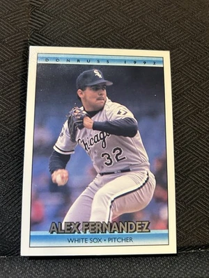 1992 Donruss #191 ALEX FERNANDEZ Chicago White Sox cartão de erro não ponto após inc - Imagem 1 de 2