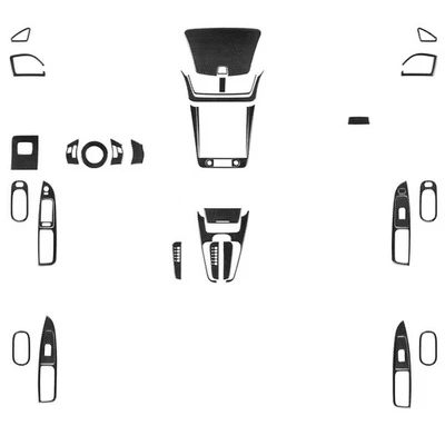 Kits de molduras interiores completos de fibra de carbono real de 35 piezas para Chevrolet Malibu 2008-2012 Foto 1 de 4