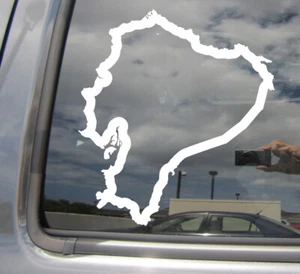 Ecuador Country Outline Car Truck Window Bumper Vinyl Decal Sticker 07160 - Picture 1 of 2