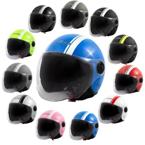 Jet Helmet Moto Scooter Quad ECE 22 06  Approved Visor Sonicmoto - Foto 1 di 80
