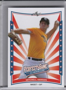 2014 LEAF PERFECT GAME #GM39 MITCHELL HANSEN ROOKIE RC DODGERS 6155