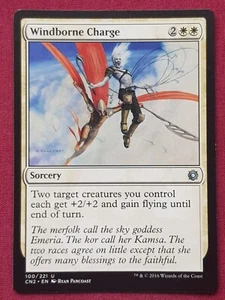 Magic The Gathering CONSPIRACY TAKE THE CROWN WINDBORNE CHARGE white card MTG - Picture 1 of 2