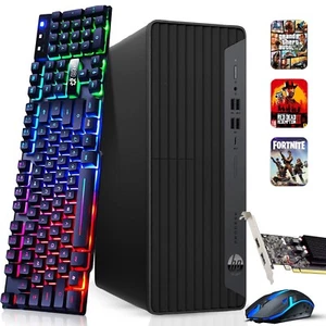 Komputer stacjonarny do gier HP G6 Intel i5-10th 64GB RAM SSD HDD Wi-Fi NVIDIA Windows 11 - Zdjęcie 1 z 9